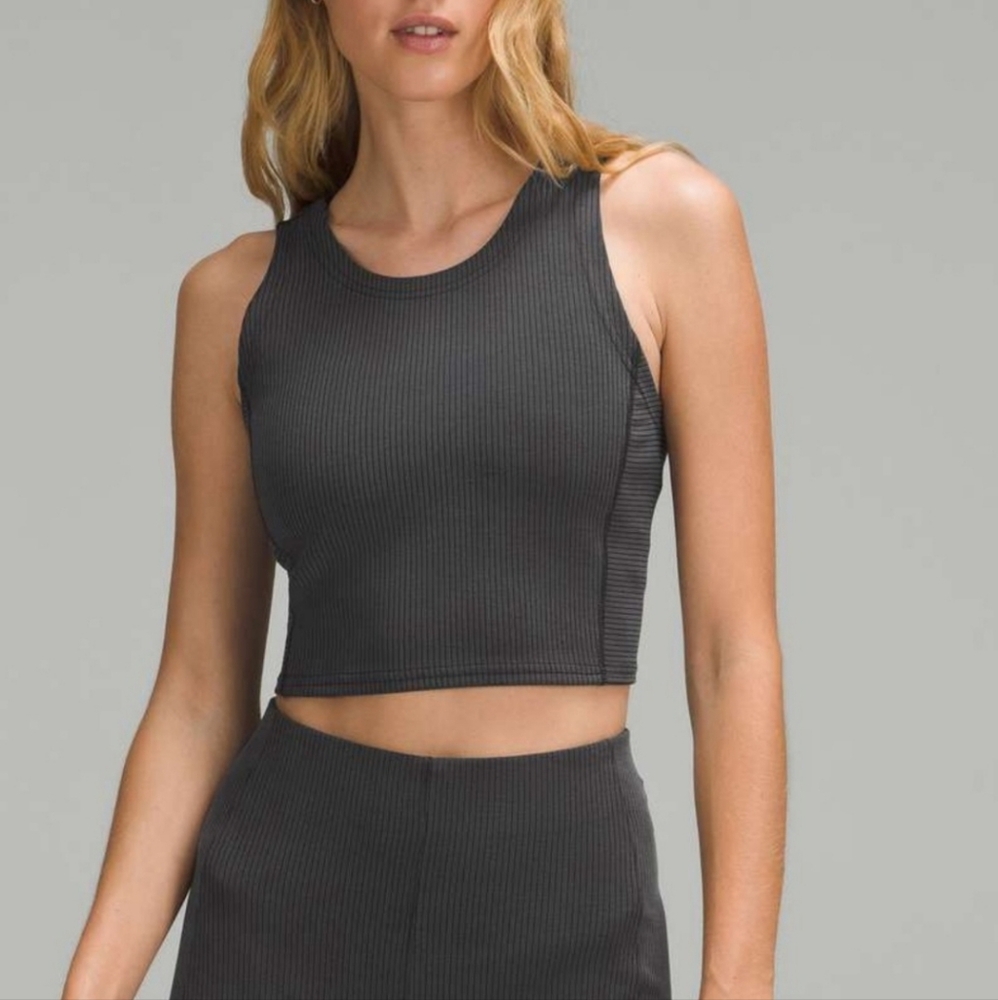 Lululemon Ribbed Softstreme Cropped Tank Top Size 10 NWT